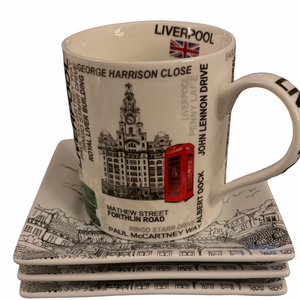 Personal Snack/ Breakfast set 3 plates one mug.